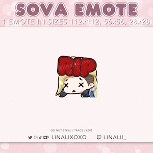 RIP Dead Valorant Sova Emote | Süßer Chibi Twitch Streamer Discord Emotes