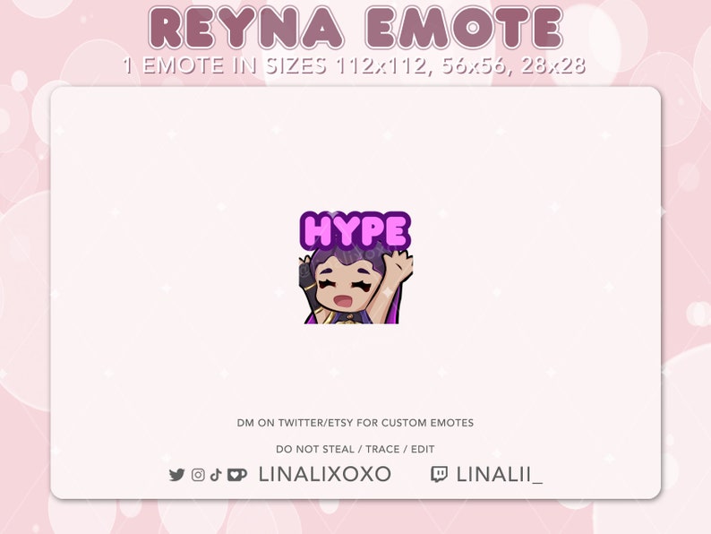 Hyper Emote Hyper Happy Celebrate Valorant Reyna Emote | Cute Chibi Twitch Streamer ...