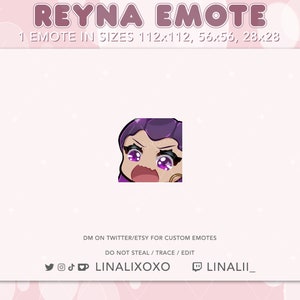 Wütende Mad Rage Valorant Reyna Emote | Süßer Chibi Twitch Streamer Discord Emotes