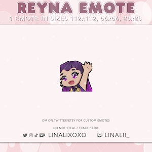 Cześć, witaj, fala, Valorant, emotikona Reyna | Urocze Chibi, streamerki Twitch Discord