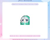 Valorant Jett Comfy Twitch Emote | Cute Chibi Gamer Streamer Emotes for Twitch Discord Youtube | Digital Download