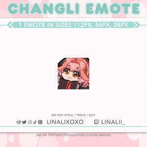 Comfy Cozy Blanket Wuthering Waves Changli Emote | Cute Chibi Twitch Streamer Discord Emotes