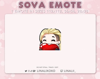 Love Heart Valorant Sova Emote | Cute Chibi Twitch Streamer Discord Emotes