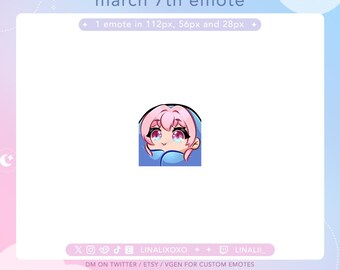 Comfy Cozy Blanket Honkai Star Rail March 7th Emote | Cute Chibi Twitch Streamer Discord Emotes