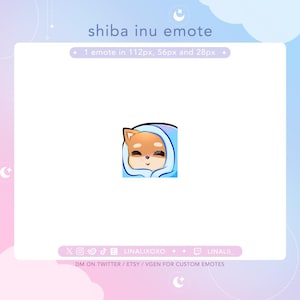Comfy Cozy Blanket Blankie Cute Shiba Inu Dog Emote | Cute Chibi Twitch Streamer Discord Emotes