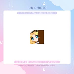 Lurk Peek Wall LoL League of Legends Lux Emote | Cute Chibi Twitch Streamer Discord Emotes