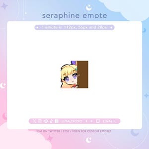 Lurk Hide Peek Wall LoL League of Legends Wild Rift Star Guardian Seraphine Emote | Cute Chibi Twitch Streamer Discord Emotes