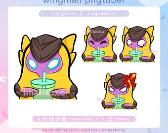 Boba Valorant Wingman PNGtuber | Ready To Use Voice Veadotube Reactive Cute Chibi Stream Avatar Character Overlay for Twitch Youtube Discord