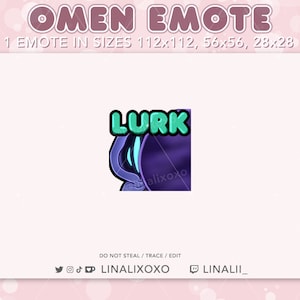 Lurk Peek Hide Lurker Valorant Omen Emote | Cute Chibi Twitch Streamer Discord Emotes