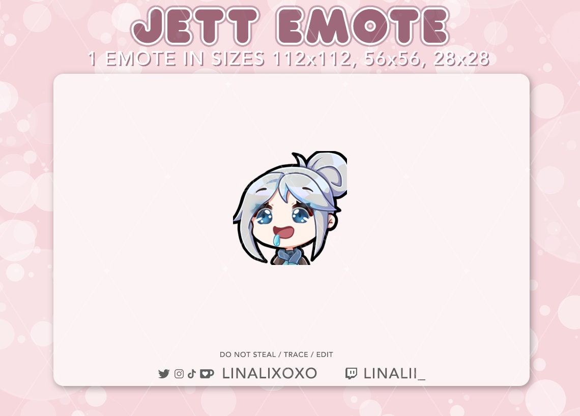 Drool Stare Hungry Valorant Jett Emote / Lindo Chibi Twitch Etsy México