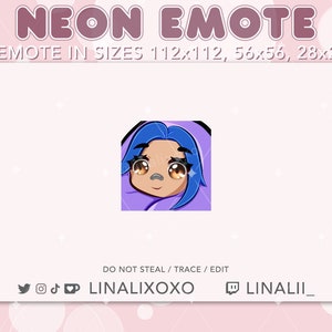 Comfy Cozy Blanket Valorant Neon Emote | Cute Chibi Twitch Streamer Discord Emotes