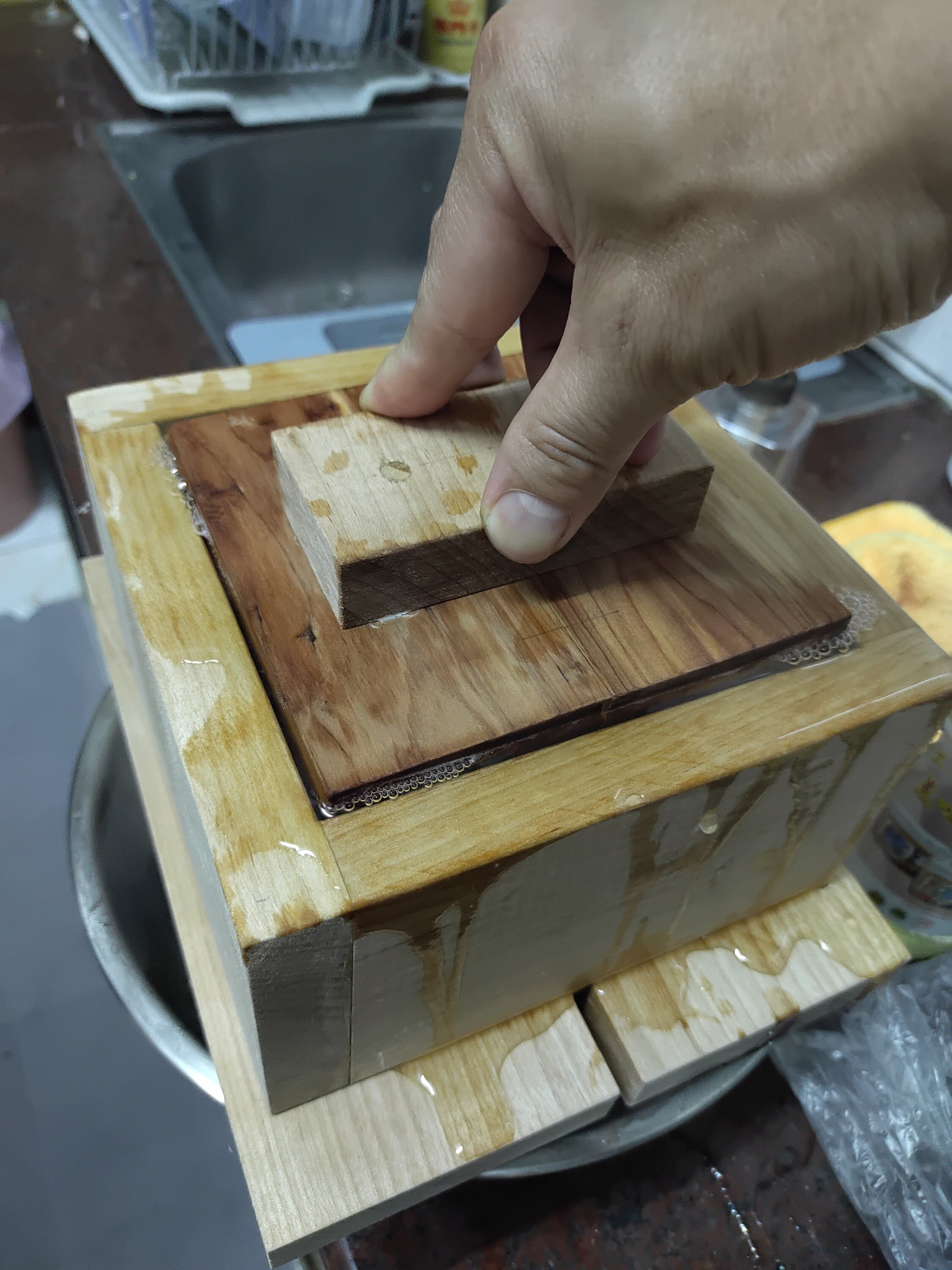 Tofu mold hand made from pine wood Etsy