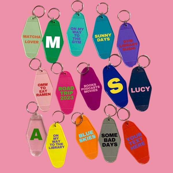 Custom Keychain Motel Keychain Personalized Keychain Colourful Gift Custom Gift Keychain Personalized Hotel Keychain Custom Motel Keychain