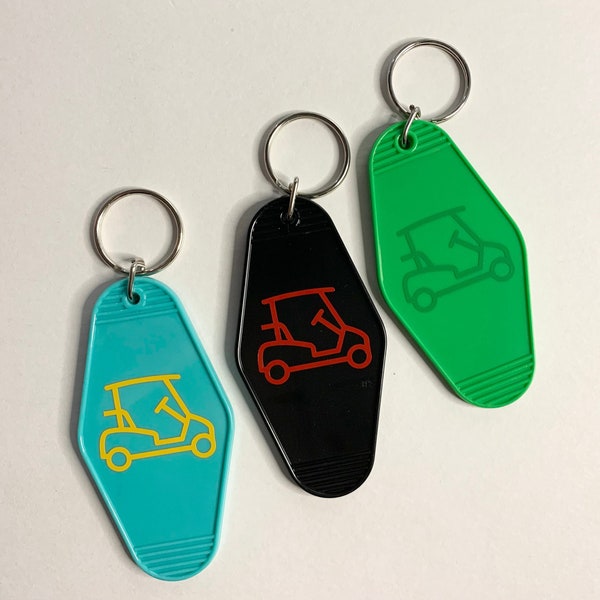 Golf Keychain Golfing Gift Golf Cart Keychain Golf Motel Keychain Golf Cart Golf Cart Keychain Golfing Keychain Golf Gifts Golf Accessories