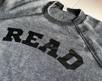 Reading Shirt Soft Grey Bookish Shirt Book Clothes Reading Gift Bella + Canvas Sweatshirt Soft Clothes Grey Crewneck Book Gift Book Lovers