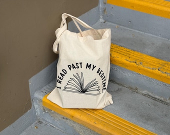 Book Club Tote Bag: Reusable Cotton Literary Gift I Read Past My Bedtime
