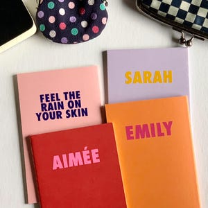 Mini carnet de notes personnalisé : carnet de voyage ligné personnalisé