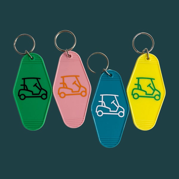 Golf Keychain Golfing Gift Golf Cart Keychain Golf Motel Keychain Golf Cart Golf Cart Keychain Golfing Keychain Golf Gifts Golf Accessories