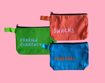 Custom Organizer Pouch Personalized Travel Pouch Custom Makeup Bag Colourful Zippered Pouch Custom Cosmetic Bag Cute Pencil Case Trendy Bag