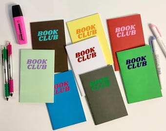 Book Club Mini Notebook, Small Gift for Reader, Reading Journal