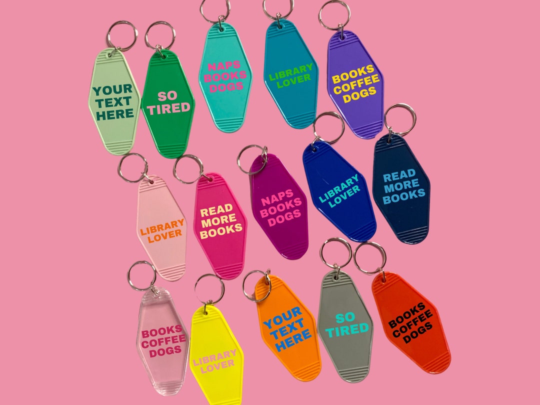 Custom Keychain Motel Keychain Personalized Keychain Colourful Gift