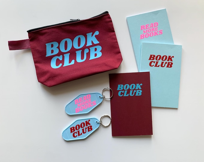 Book Club Gift for Reader Keychain Reading Notebook