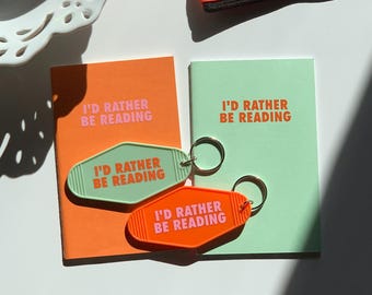 I'd Rather Be Reading Keychain and/or Notebook for Reader