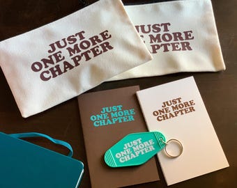 Book Club Gift for Reader Keychain Reading Notebook Bookish Gift