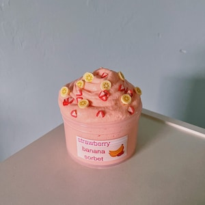 Strawberry Banana Sorbet Scented Slime