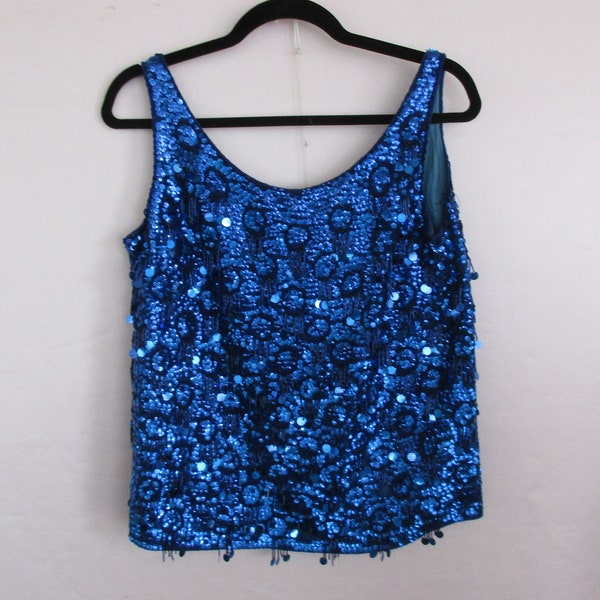 Blue Sequin Top - Etsy