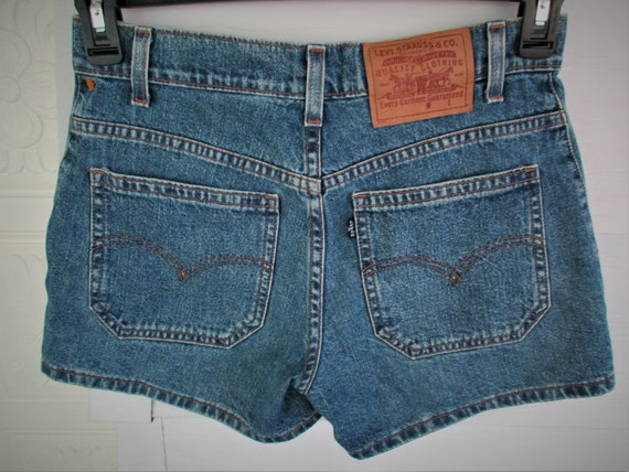 LEVI Denim SHORTS Mod Grunge Hipster Rocker Boho … - image 3