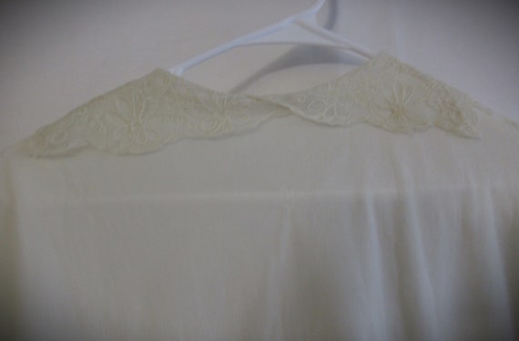 Size L/XL 30s Style Beige Silk Type Lace Collar P… - image 7