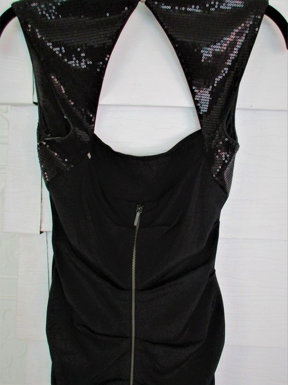 90s NICOLE MILLER Designer Black Sleeveless Dress… - image 6