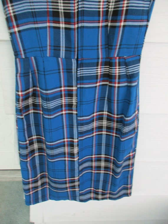 Blue check pinafore dress hotsell