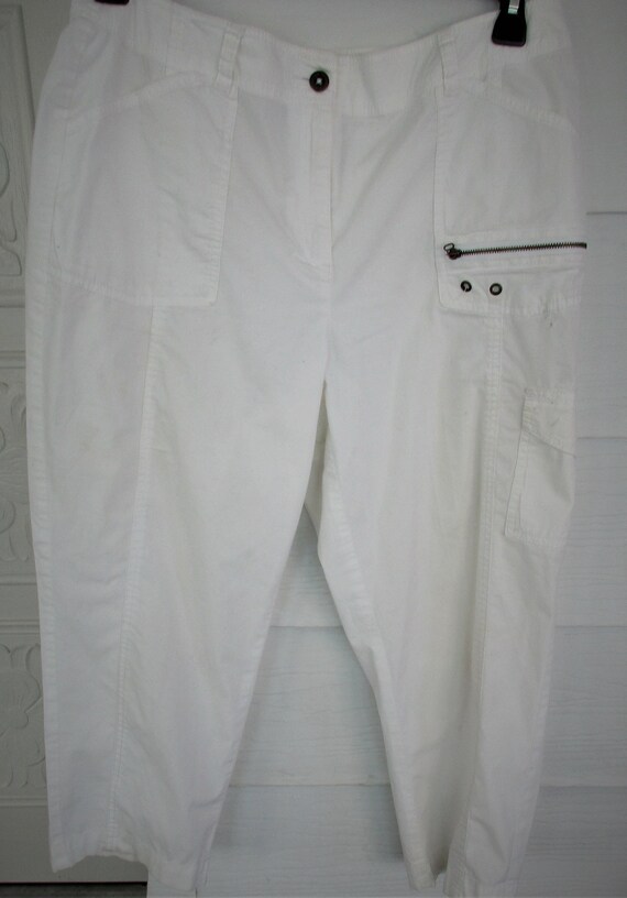 Chico's 1.5 Crop Cotton White Jeans 