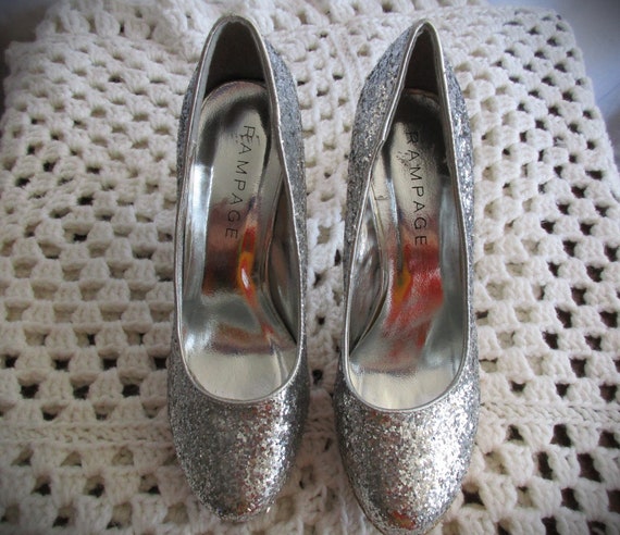 Size 7M FUNKY FUNKY BLING! Fun Disco Silver/Gold … - image 8