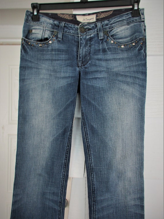 J company Born in California Studded Cotton Blue Jeans Unisex 60s
