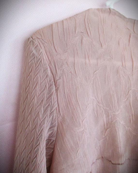 Size S 90s KOMAROV Off-Pink Blouse/Top Delicate F… - image 9