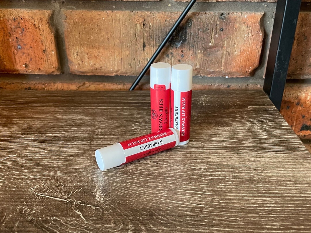 Natural Beeswax Lip Balm Raspberry 5g Long Lasting Etsy