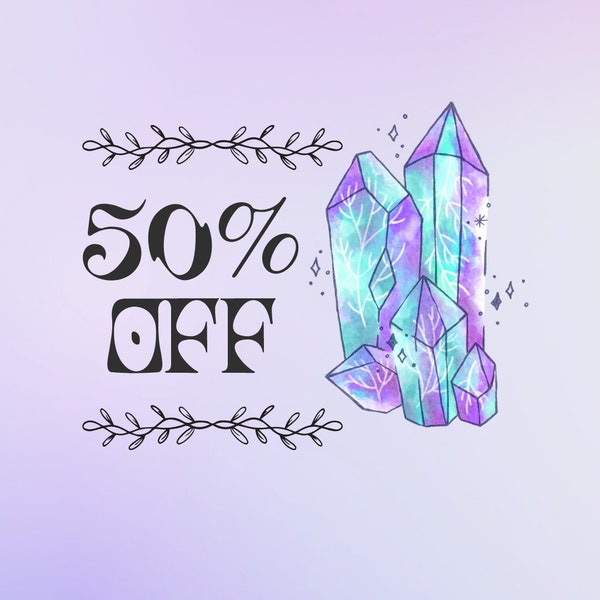 50% OFF Crystals