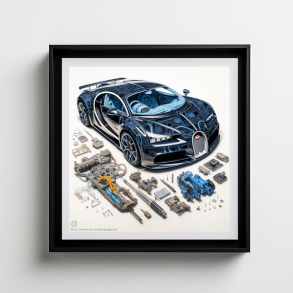 8 Images Bundle - Digital Bundle Ultimate Supercars Collection: Set of 8 Exquisite 3D Car Prints - High-Octane Wall Art for Kids and Adults