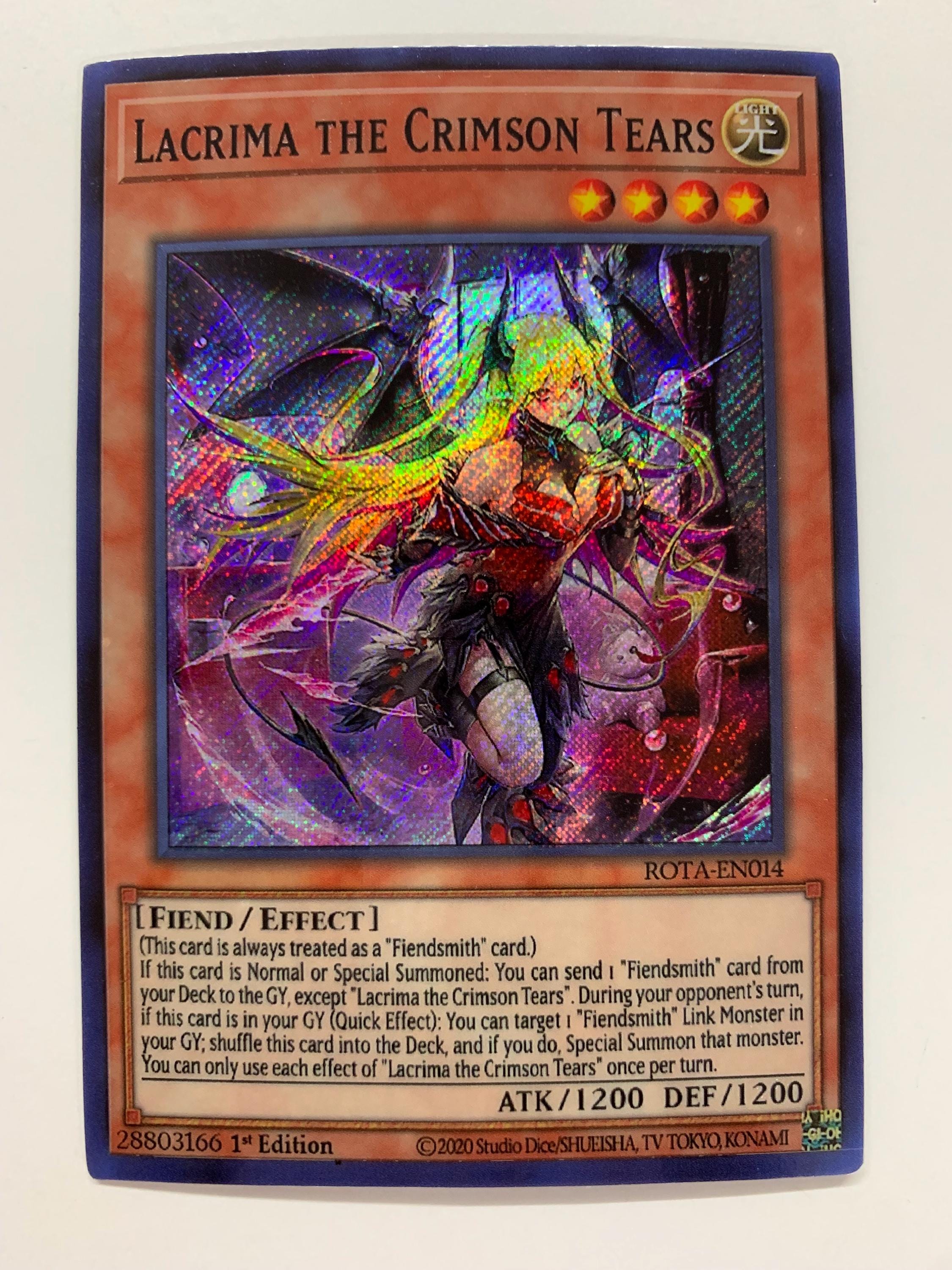 Lacrima the Crimson Tears | Secret Rare | Orica PROXY - Etsy Israel