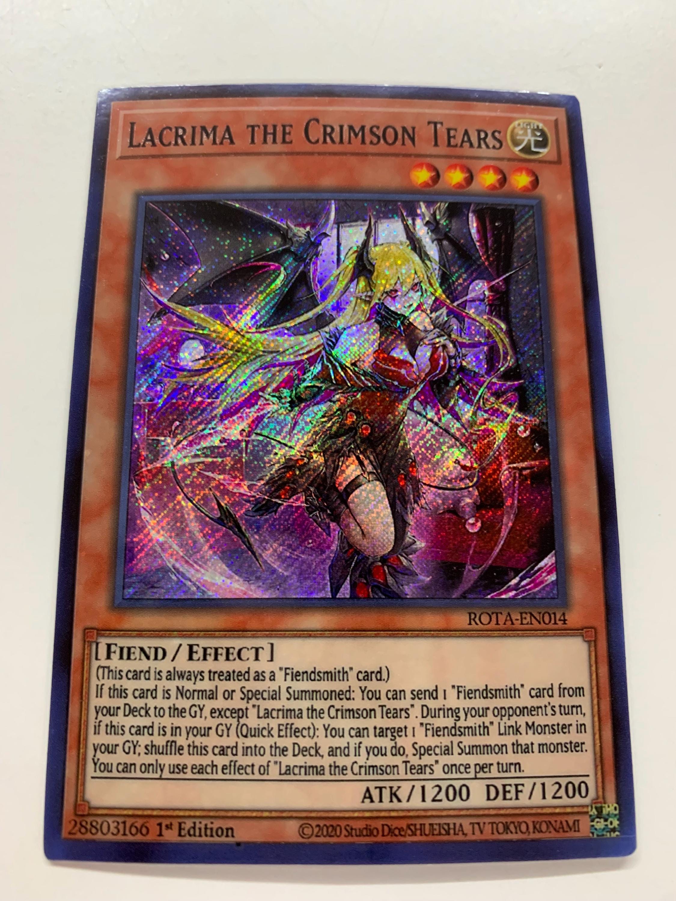 Lacrima the Crimson Tears | Secret Rare | Orica PROXY - Etsy