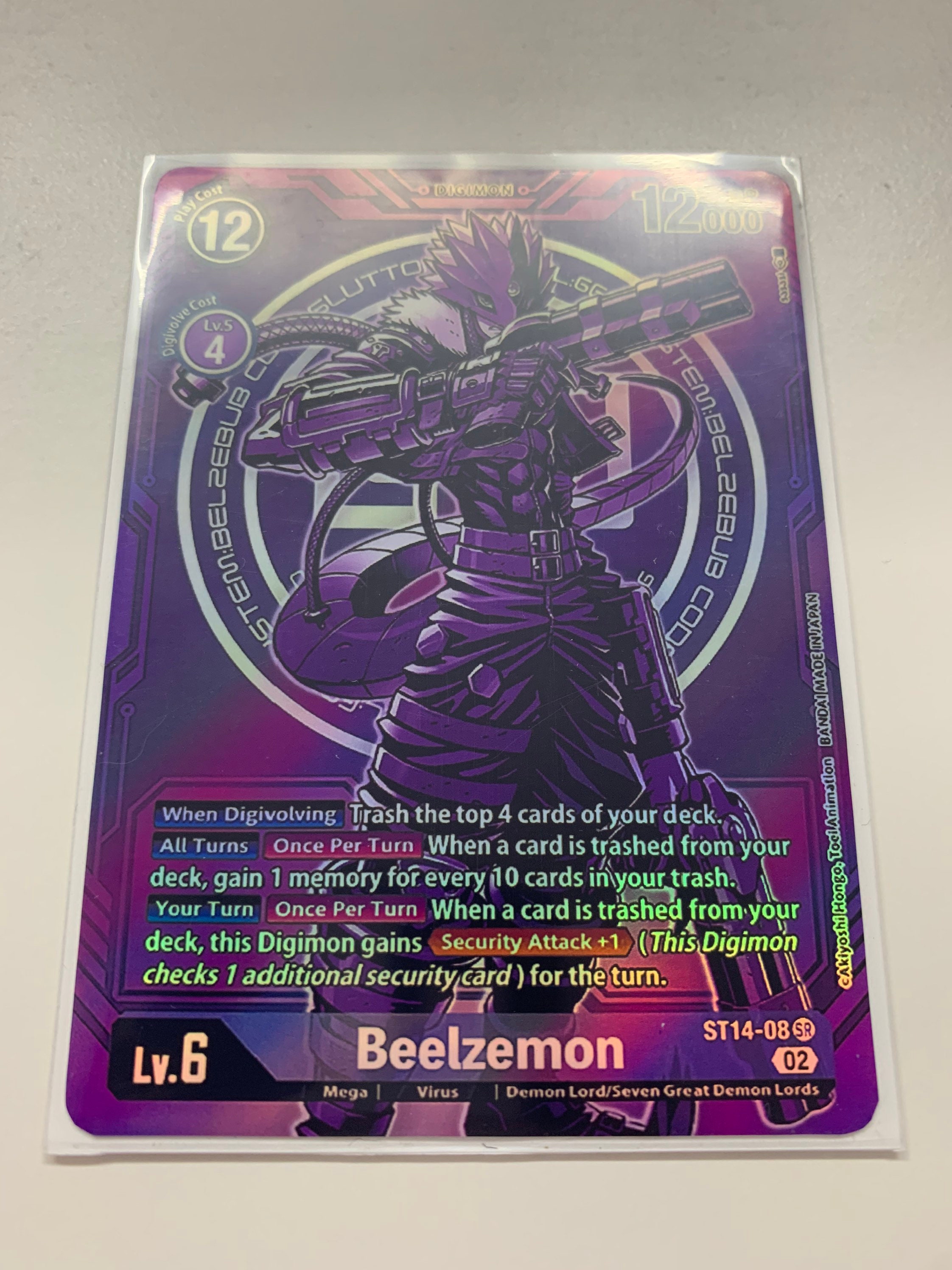 Beelzemon ST14-08 (alternate Art) | FULL HOLO | Orica PROXY - Etsy