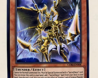 hamon yugioh card Hamon, Lord of Striking Thunder - Sacred Beast of Sinful Catastrophe | Super Rare | Orica PROXY Yu-Gi-Oh! OCG/[CORI] CHAOS ORIGINS]Hamon, Lord
