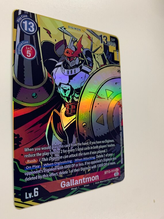 Gallantmon BT13-111 (alternate Art) | FULL HOLO | Orica PROXY - Etsy