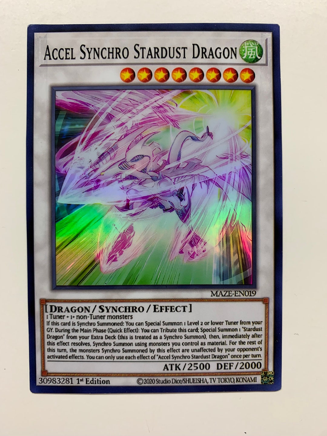 Accel Synchro Stardust Dragon | Super Rare | Orica PROXY - Etsy