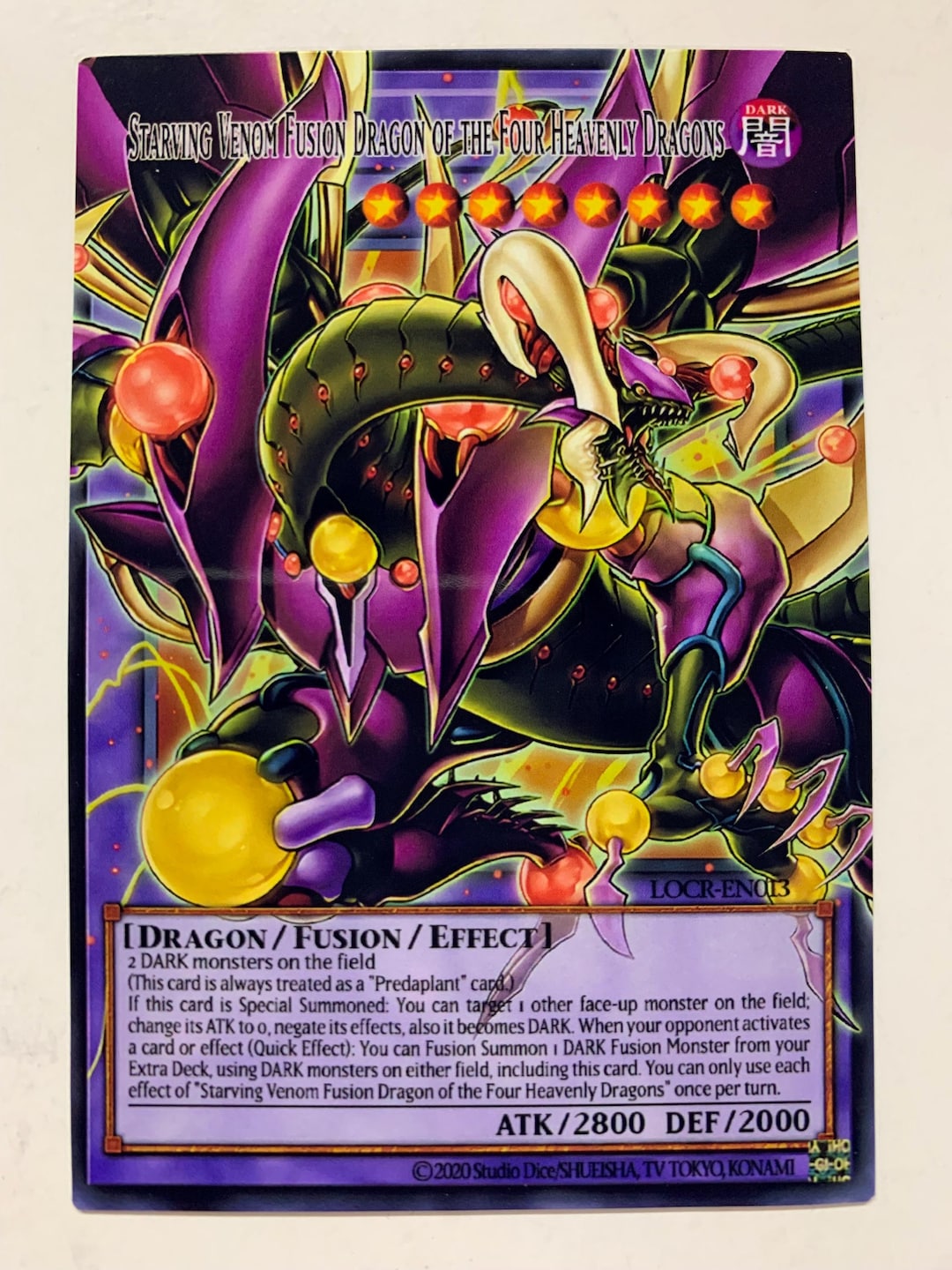 yugioh starve venom fusion dragon deck LOCR-JP013 Starving of the Four Heavenly Dragons (GR) until the end of this turn Starving Venom Fusion Dragon of