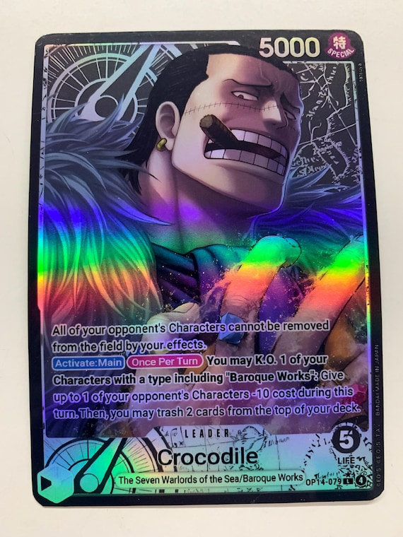 Crocodile OP14-079 (alternate Art) | FULL HOLO | Orica PROXY