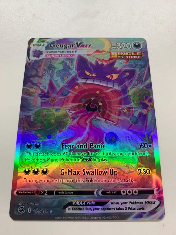 Gengar Vmax 271/264 | FULL HOLO | Orica PROXY - Etsy